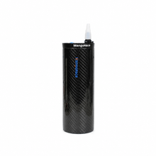 MangoRace 850ml gloss carbon fiber water bottle - front view